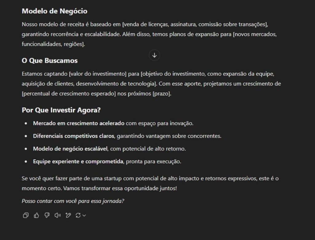 Prompt para pitch de vendas 2